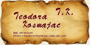 Teodora Kosmajac vizit kartica